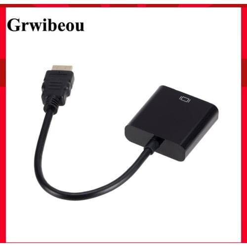 Grwibeou HD 1080P HDMI To VGA Cable Converter HDMI Male To VGA Famale Converter Adapter Digital Analog for Tablet laptop PC TV