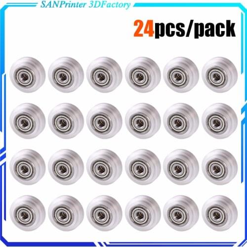 Openbuilds CNC Clear Polycarbonate Wheel Pulley 625ZZ Bearing Plastic Wheel for Creality CR-10, CR-10S, S4, S5 Ender 3 Pro