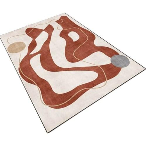 2021 Nordic Living Room Rug Abstract Yellow Brown Green Non-Slip Carpet Home Decoration Teenager Rugs For Bedroom Home Area Mats
