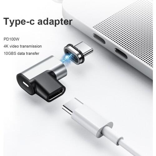 24 Pin USB 3.1 Magnetic Charger Adapter For Macbook Huawei Notebook Type-C Adapter PD100W Fast Charge 4K 10GBS Data Transfer