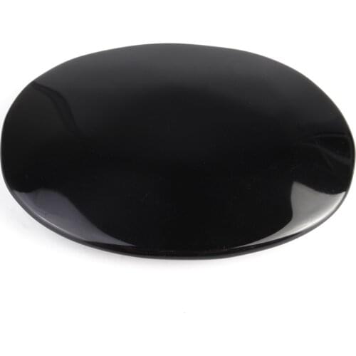 Multifunction Black Obsidian Scrying Mirror Crystal Gemstone Healing Stone Feng Shui Craft Home Desk Decor Gift 5.5*7.3cm