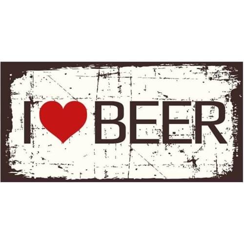 Personality I Love Beer Slogan Cartoon Car Stickers Scratch-proof Windows Waterproof Bumper Decoration Decal Apply To Car Door