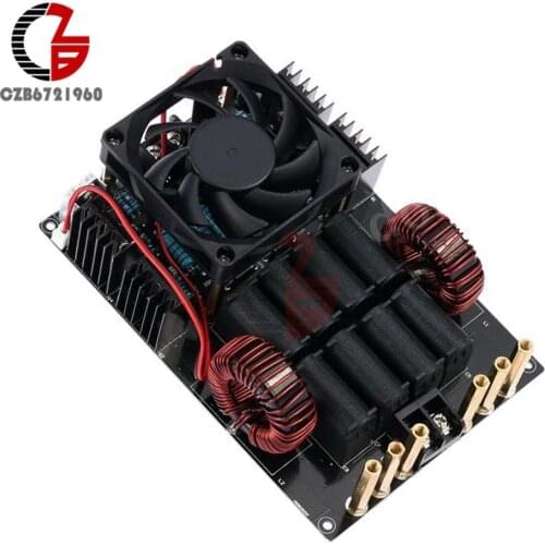 DC 12-40V 50A 1KW ZVS Low Voltage Induction Heating Board High Frequency 1000W High Voltage Generator Coil for Melt Metals