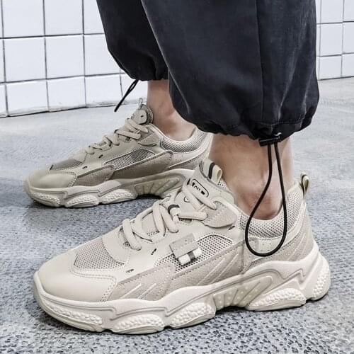 Mr Co Spring New Mens Shoes Fashion Trendy Shoes Mens Trend Sports Casual Shoes Mesh All-match Low-cut Old Shoes