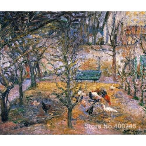 Online Art Gallery Camille Pissarro Handmade oil paintings Farmyard at the Maison Rouge, Pontoise High quality