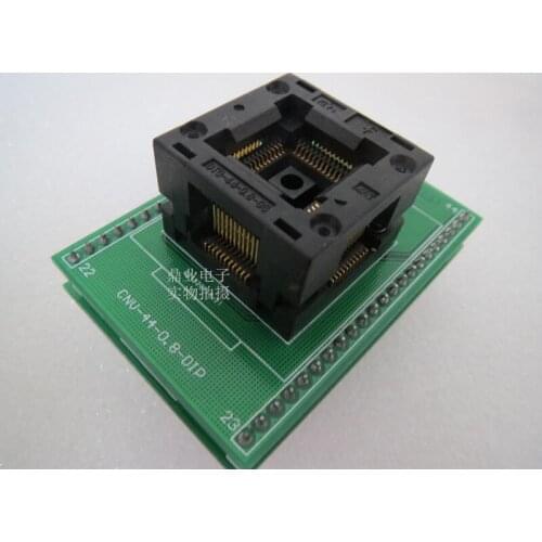 Opentop QFP44/TQFP44/LQFP44 OTQ-44-0.8-06 IC Burning seat Adapter testing seat Test Socket test bench in stock