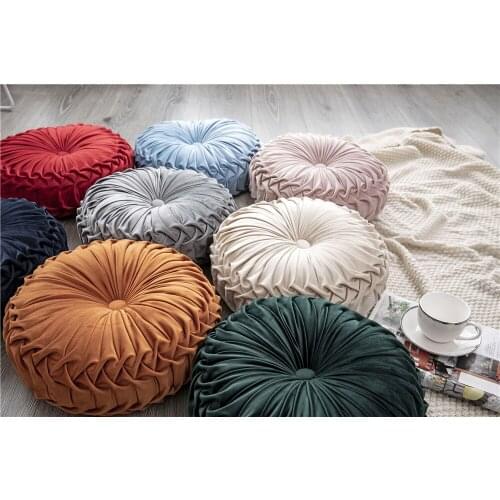 Dropshipping Round Chair Cushion Pumpkin Seat Pad For Home Car Office Floor Pillow Filling PP Cotton Back Cushion