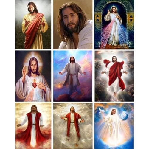 Painting By Numbers For Adults Religion Coloring By Numbers Portrait Wall Art On Canvas HandPainted Gift Home Decor