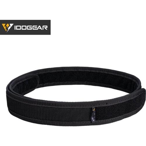 IDOGEAR Tactical Belt Mens Belts Sports Inner Belt Military 1.7" Waist Belt Army Nylon Black 3418