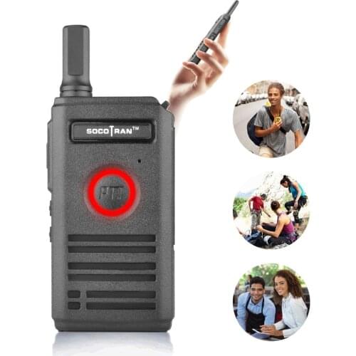 SOCOTRAN SC-600 UHF mini walkie talkie Amateur Radio 400-470MHz Ultra slim two way radio double PTT breathing light