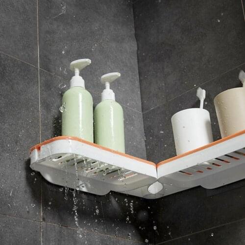 Bathroom Shampoo Shower Shelf Corner Shower Shelf Holder Kitchen Storage Rack Wall-Free Punching Kitchen Bathroom Storage Shelf