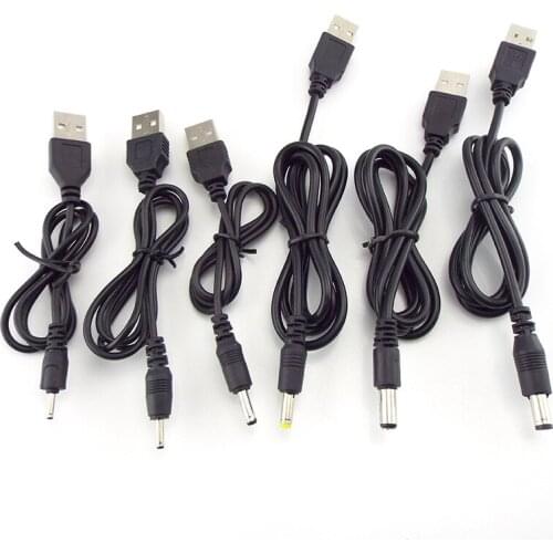USB to DC 3.5*1.35mm 2.0*0.6mm 2.5*0.7mm 4.0*1.7mm 5.5*2.1mm 5.5*2.5mm Plug Jack DC 5V Power Extension Cable Connector