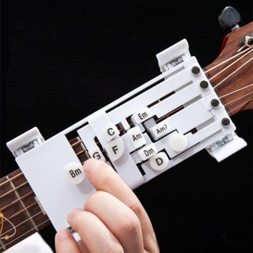 Guitar Auxiliary Assistant Folk Classical Chord Assist Left-hand one-key Chord Device Button Key-press Automatic Assist to Play