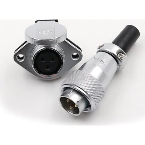 WS16 Aviation Plug M16 2pin 3pin 4pin 5pin 7pin Connector 9 10 Pin Signal Adapters Gold Plated Multi Core Flip Cap Female Socket