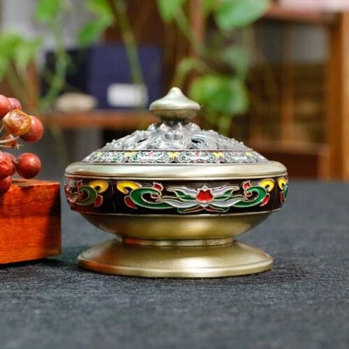 Metal Incense Burner 6cm Ash Catcher Holder Ornament Burn Stove Censer
