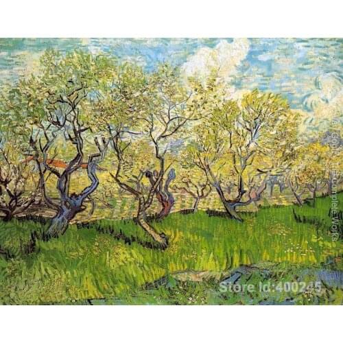 Famous Oil painting Orchard in Blossom I Vincent Van Gogh reproductions Canvas Art High quality Hand painted