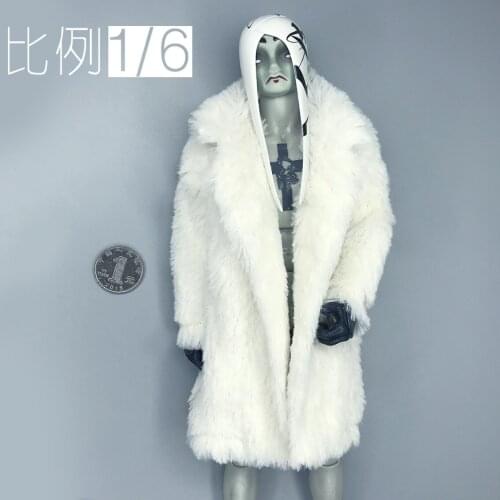 1/6 Soldier Coat Wool Coat White Model for 12" Acton Figure Doll