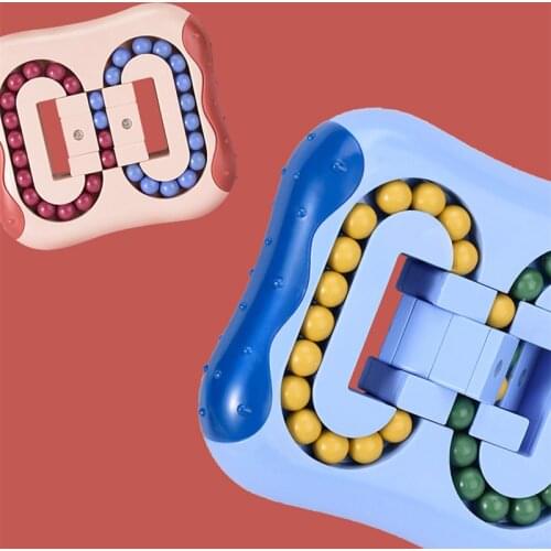 1pc Rotating Magic Bean Intelligence Fingertip Cube Childrens Finger Gyro Magic Disk Educational Anti-Stress Relief Cube Toy