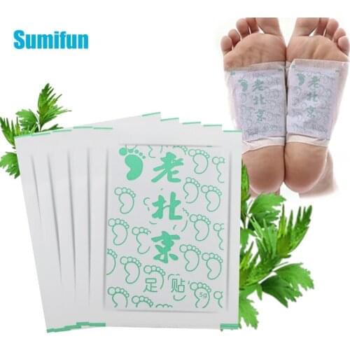 10pcs Detox Foot Patches Wormwood Bamboo Charcoal Pads Adhesive Foot Care Tool Improve Sleep Slimming Weight Loss Foot Stickers