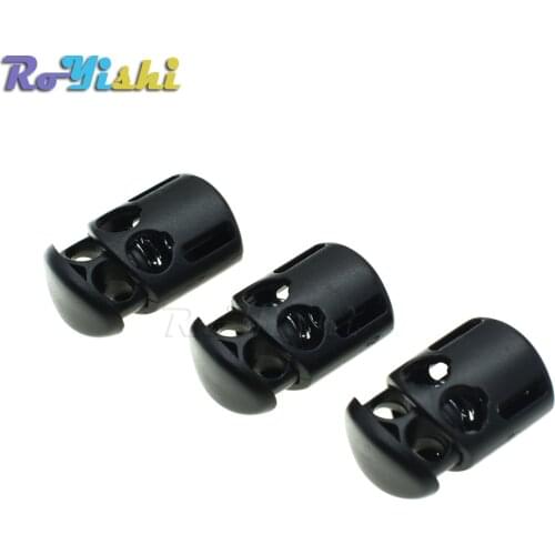 100pcs/pack Plastic Cord Lock Stopper Cylinder Barrel Toggle Clip For Garment Accessories