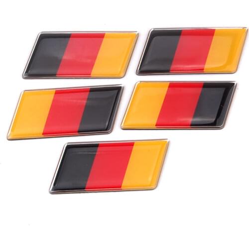 5Pcs 3D German Germany Flag Emblem Side Body Decals Sticker For Car Trunk Car Styling Car Stickers