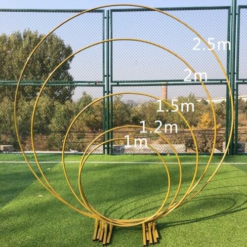 6foot 8foot 2.5m big Circle Wedding Birthday Arch Decoration Background Wrought Props Single Arch flower door rack Outdoor Lawn