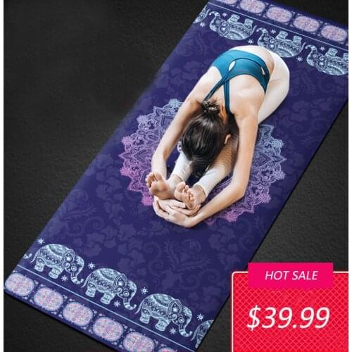 6 MM Suede TPE Yoga Mat Pad Lotus Pattern Non-slip Slimming Exercise Fitness Gymnastics Mat Body Building Esterilla Pilates Mats