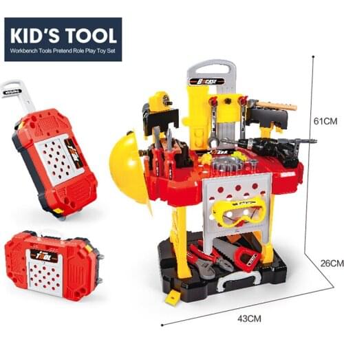 85-100pcs/set Tool Toys Children Repair Pretend Play Environmental Plastic Engineering Maintenance Gifts Hand-on Life Skills