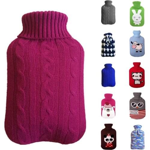 Hot Water Bottles 2000ml Large Knitted Hot Water Bag Cover Warm Cold-proof Heat Preservation Hot Water Bottle Cover Products