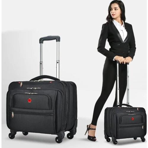 New Business Oxford Rolling Luggage Casters 18 inch Men Multifunction Carry On Wheels Suitcase Trolley Bag vs Travel Bag Trunk