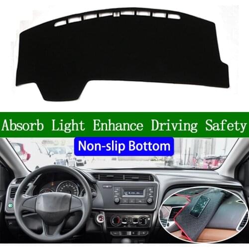 For Honda city 2015 2016 2017 2018 Non-slip Bottom Dashboard Cover Car Decals Car Stickers Interior Car Accessories