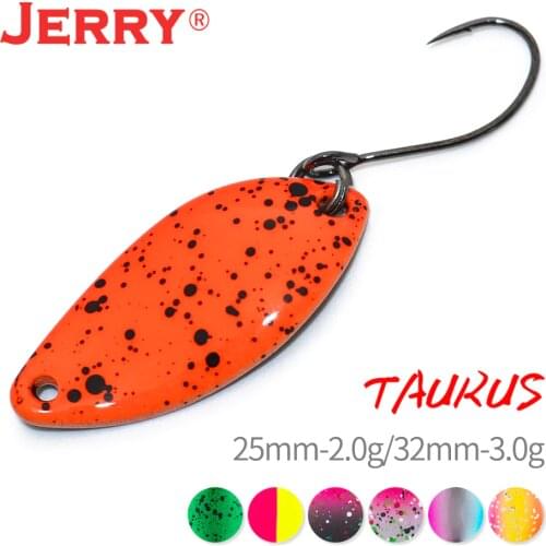 JERRY 2g 3g Trout Area Brass Micro Lure UV Glossy Colors Metal Bait Freshwater Fishing Spoon