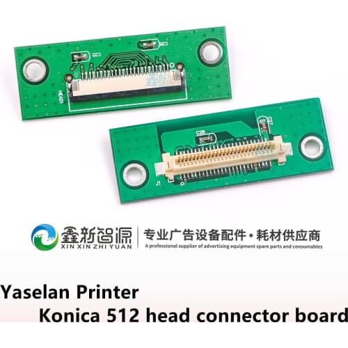 Yaselan Inkjet Printer Konica 512 head connector board KM512 Printhead adaper Convert unit FFC head cable socket transfer card
