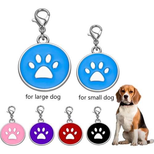 Anti-lost Custom Dog ID Tag Engraved Pet Dog Collar Accessories Personalized Cat Puppy ID Tag Stainless Steel Bone/Paw Name Tags