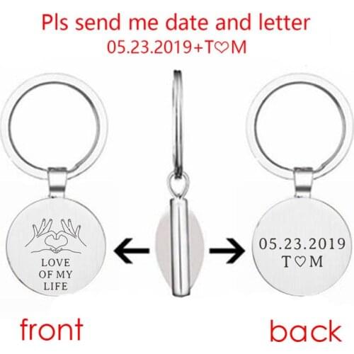 Private Custom Personalized Lover Custom Date Keychain For Boyfriend And Girlfriend ValentineS Day Gifts