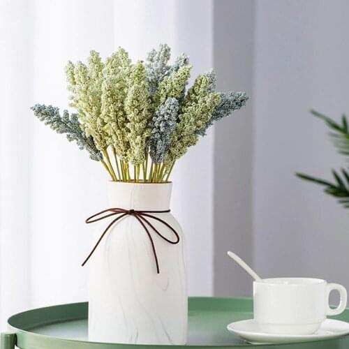 6pcs Artificial Flowers Mini Foam Wheat Ears Wheat Grain Artificial Flower Supplies Set Dining Table Outdoor Balcony Decoration
