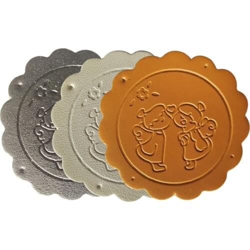 Handmade Leather Labels for Love with Angel Logo Gift Shoe Leather Sewing Tags for Clothing Label for Hand Made Tag for Clothes