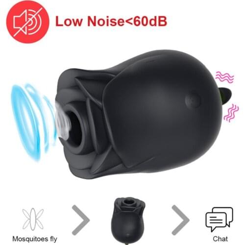 Tongue Licking Vibrator Rose Style Blowhob Nipple Sucking Licking Clitoris Stimulate Masturbate Erotic Adult Toys For Women L1