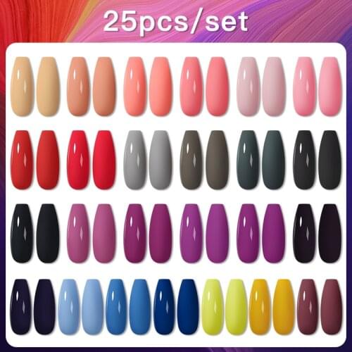 MEET ACROSS 12pcs Color Gel Nail Polish Set Nail Art Semi Permanent UV Led Gel Varnish Soak Off Nail Lacquers Base Top Coat Gel