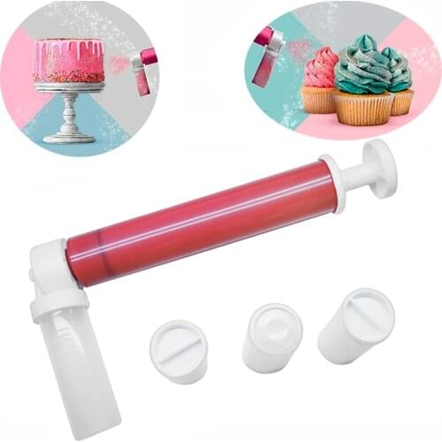 New Manual Cake Spray Gun Airbrush Coloring Baking Decoration Tools Cake Pastry Dusting Spray Tube