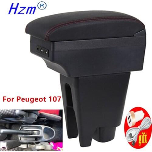 For Toyota Aygo BJ Armrest Interior Parts special Retrofit parts Car Armrest Center Storage box USB LED