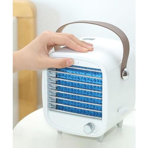 Portable Air Conditioner Small USB Powered Desktop Cooling Fan with Night Light K1AD