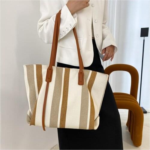 Women Large Capacity Canvas Shopping Bag Cloth Shoulder Bag Eco Handbag Tote Reusable Grocery Shopping Bags Casual Tote Hand Bag