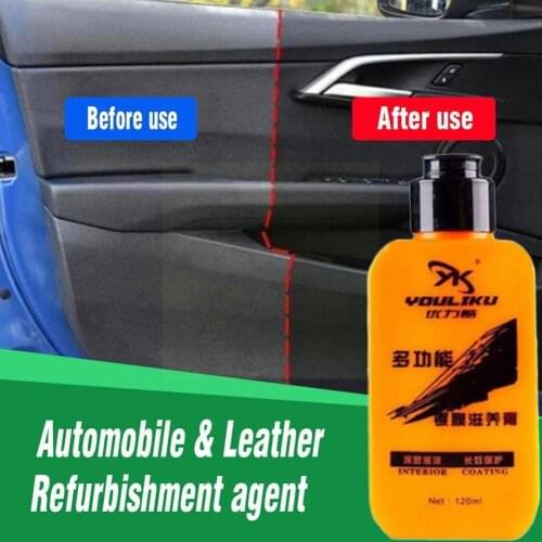 120ml Repair Agent Car Leather&Plastic Repair/Maintenance Wax/Leather Agent/Maintenance Dashboard/Dustproof& Polished Autom I0J6