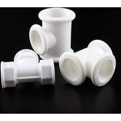 2-20pcs/Lot 1/2"~1" Female Thread Tee Connector Garden Irrigation Plastic PPR Reducing 3 ways T-type Tube Adapter Fittings