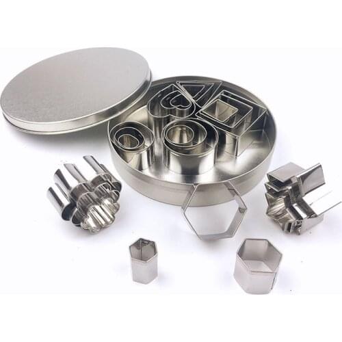 24 piece stainless steel biscuit mould star pattern biscuit cutting cookie cake mould baking appliance