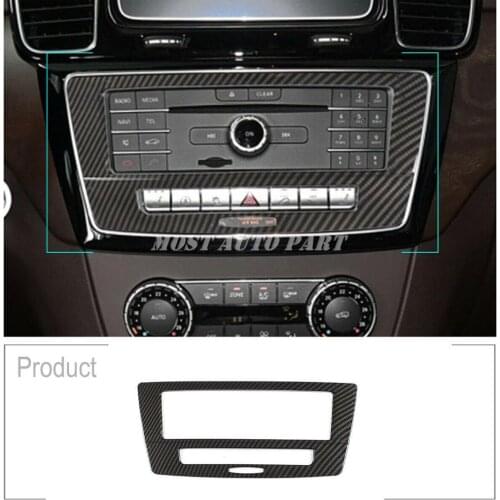 ABS Plastic Carbon Fiber Look Interior Voice Mode Panel Trim For Mercedes ML GL GLE GLS Class W166 2013-2019 1pcs Car Decoration