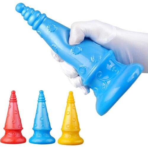 Tower Shape Huge Anal Plug Bdsm Toys For Men Women Vagina Anus Expand Big Butt Plug Prostate Massage Erotic Anal Sex Masturbator