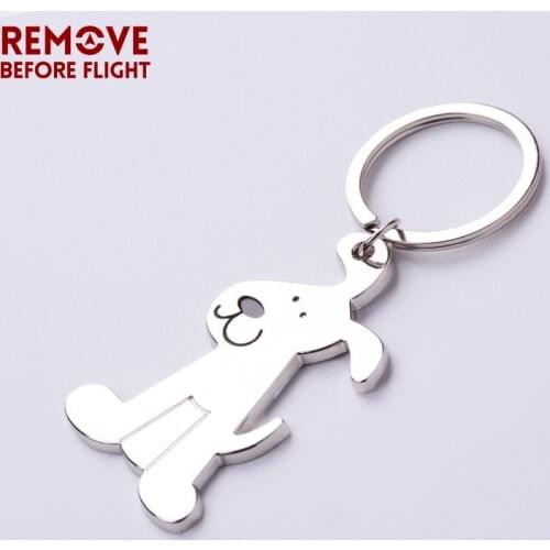 Brand Fashion Jewelry Keychain Lovely Puppy Shaped Keychain Creative Gifts Key Chains for Kids Fashionable Dog Key Ring