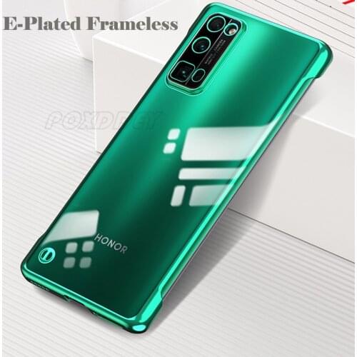 Transparent Frameless Phone Case for Huawei P40 P30 P20 Honor 20 Lite 30 V30 50 SE Pro X10 Nova 5T Mate 40 30 20 Pro Plate Cover